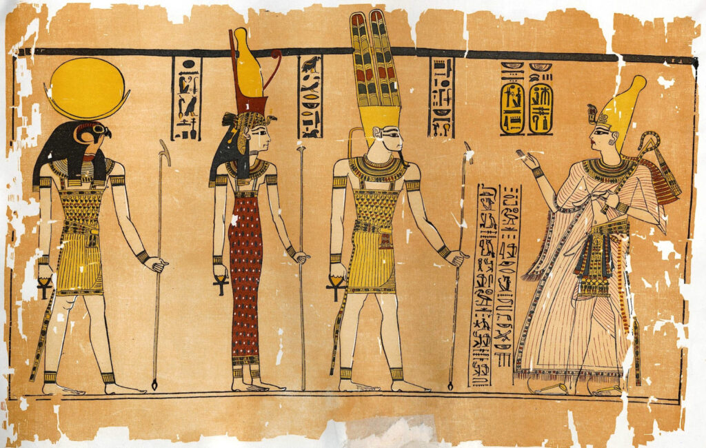 Египетский рисунок на папирусе