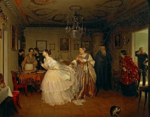П. А. Федотов. Сватовство майора, 1848