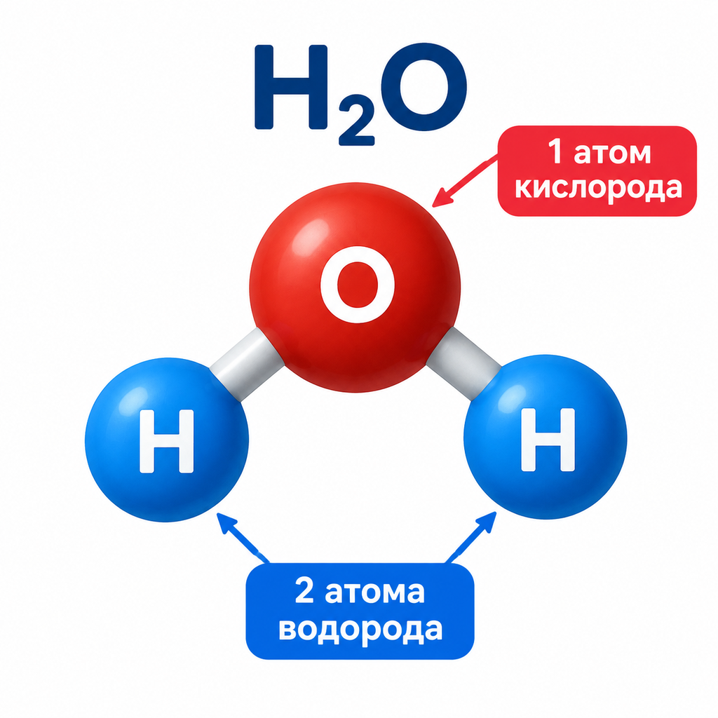 модель молекулы воды